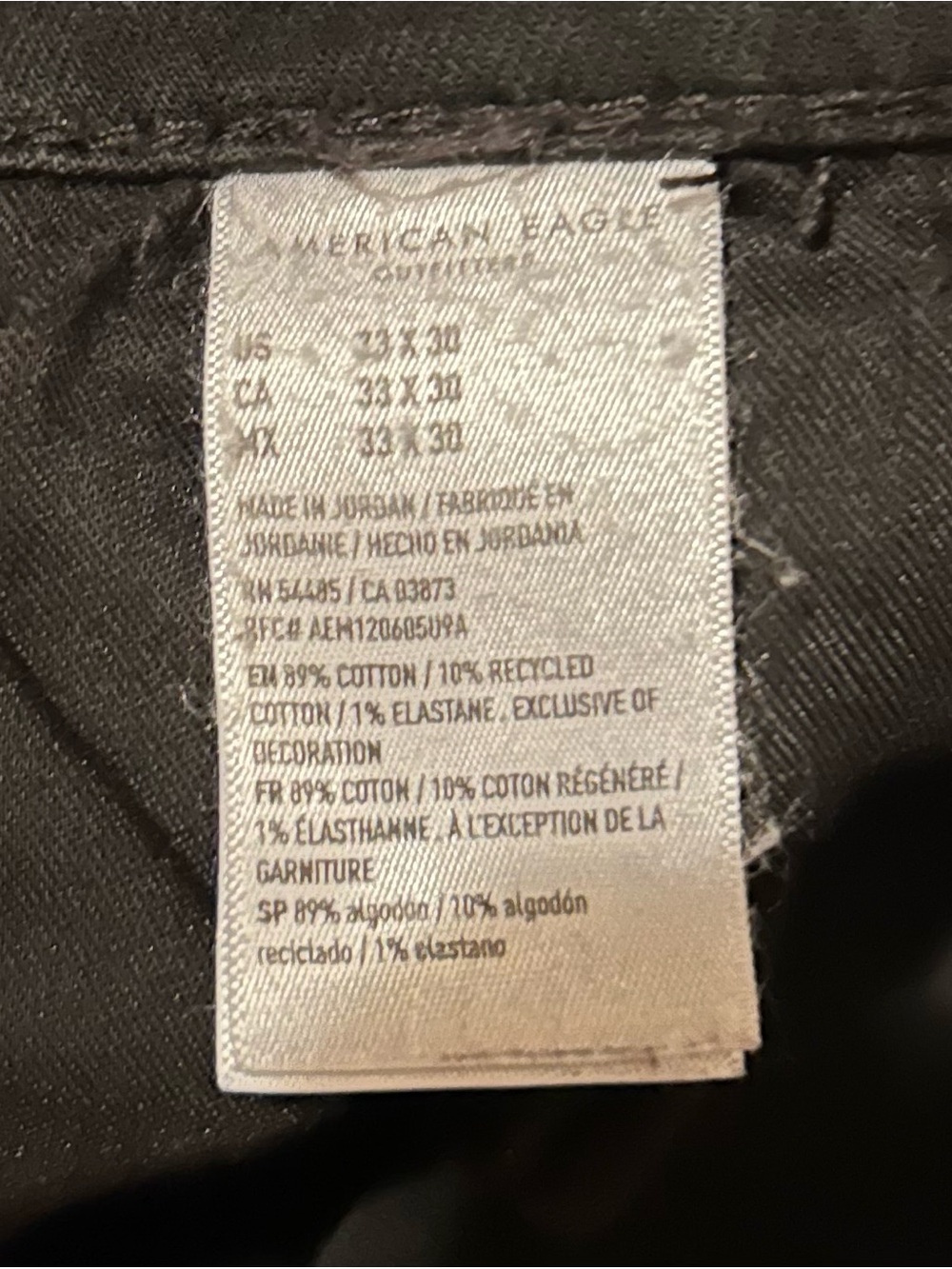American Eagle Outfitters Athletic Men's Slim Black Jeans View 3